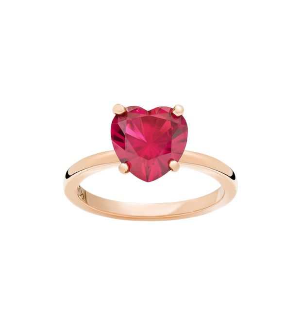 Amore Ring 9 Kt Rose Gold Synthetic Ruby Dodo Official Online Store