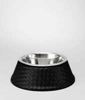 Bottega Veneta® Intrecciato VN Brushed Steel Dog Bowl Bottega Veneta® Intrecciato VN Brushed Steel Dog Bowl