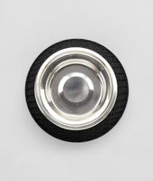 Bottega Veneta® Intrecciato VN Brushed Steel Dog Bowl Bottega Veneta® Intrecciato VN Brushed Steel Dog Bowl