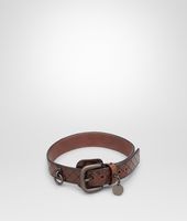 Bottega Veneta® Ebano Intreccio Scolpito Dog Collar Bottega Veneta® Ebano Intreccio Scolpito Dog Collar