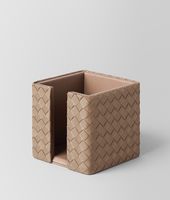 Bottega Veneta® Ash Intrecciato Nappa Memo Paper Holder Bottega Veneta® Ash Intrecciato Nappa Memo Paper Holder