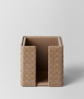 Bottega Veneta® Ash Intrecciato Nappa Memo Paper Holder Bottega Veneta® Ash Intrecciato Nappa Memo Paper Holder