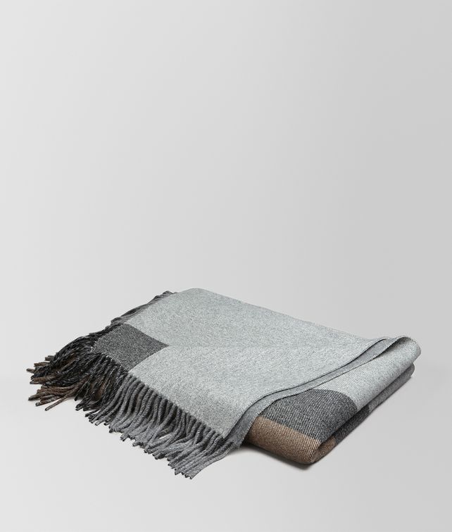 BOTTEGA VENETA BLANKET IN ANTHRACITE BLACK CASHMERE Pillow and blanket E fp