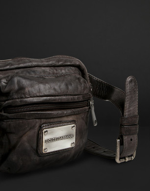 Washed leather bumbag - Bumbags - Dolce&Gabbana - Summer 2014 Washed leather bumbag - Bumbags - Dolce&Gabbana - Summer 2014