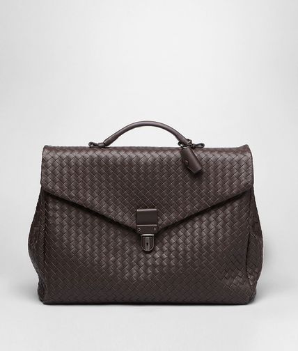 BOTTEGA VENETA - Aktentasche aus VN-Leder Intrecciato Ebano
