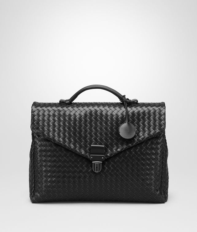 BOTTEGA VENETA BORSA BUSINESS PICCOLA IN INTRECCIATO VN NERO Borsa Business U fp