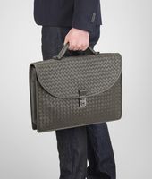 Bottega Veneta® Shadow Intrecciato Light Calf Briefcase Bottega Veneta® Shadow Intrecciato Light Calf Briefcase