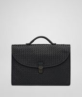 Bottega Veneta® Nero Intrecciato Light Calf Briefcase Bottega Veneta® Nero Intrecciato Light Calf Briefcase