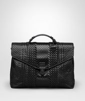 Bottega Veneta® Nero Intreccio Imperatore Briefcase Bottega Veneta® Nero Intreccio Imperatore Briefcase
