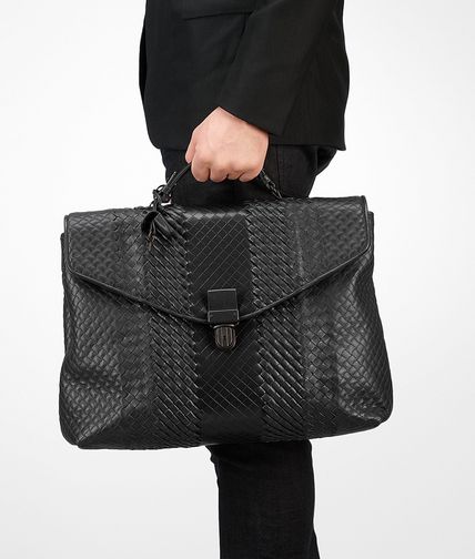 BOTTEGA VENETA - Aktentasche Intreccio Imperatore Nero