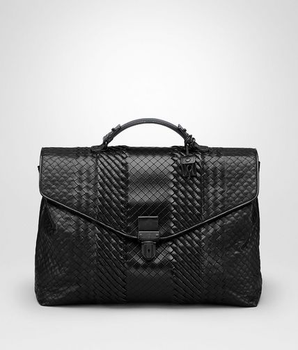 BOTTEGA VENETA - Aktentasche Intreccio Imperatore Nero