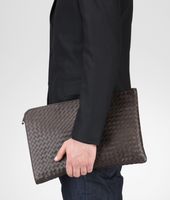 Bottega Veneta® Ebano Intrecciato VN Document Case Bottega Veneta® Ebano Intrecciato VN Document Case