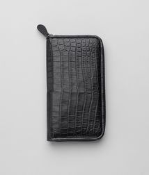 BOTTEGA VENETA - Travel Accessories, Nero Soft Crocodile Document Case