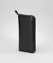 BOTTEGA VENETA - Travel Accessories, Nero Soft Crocodile Document Case