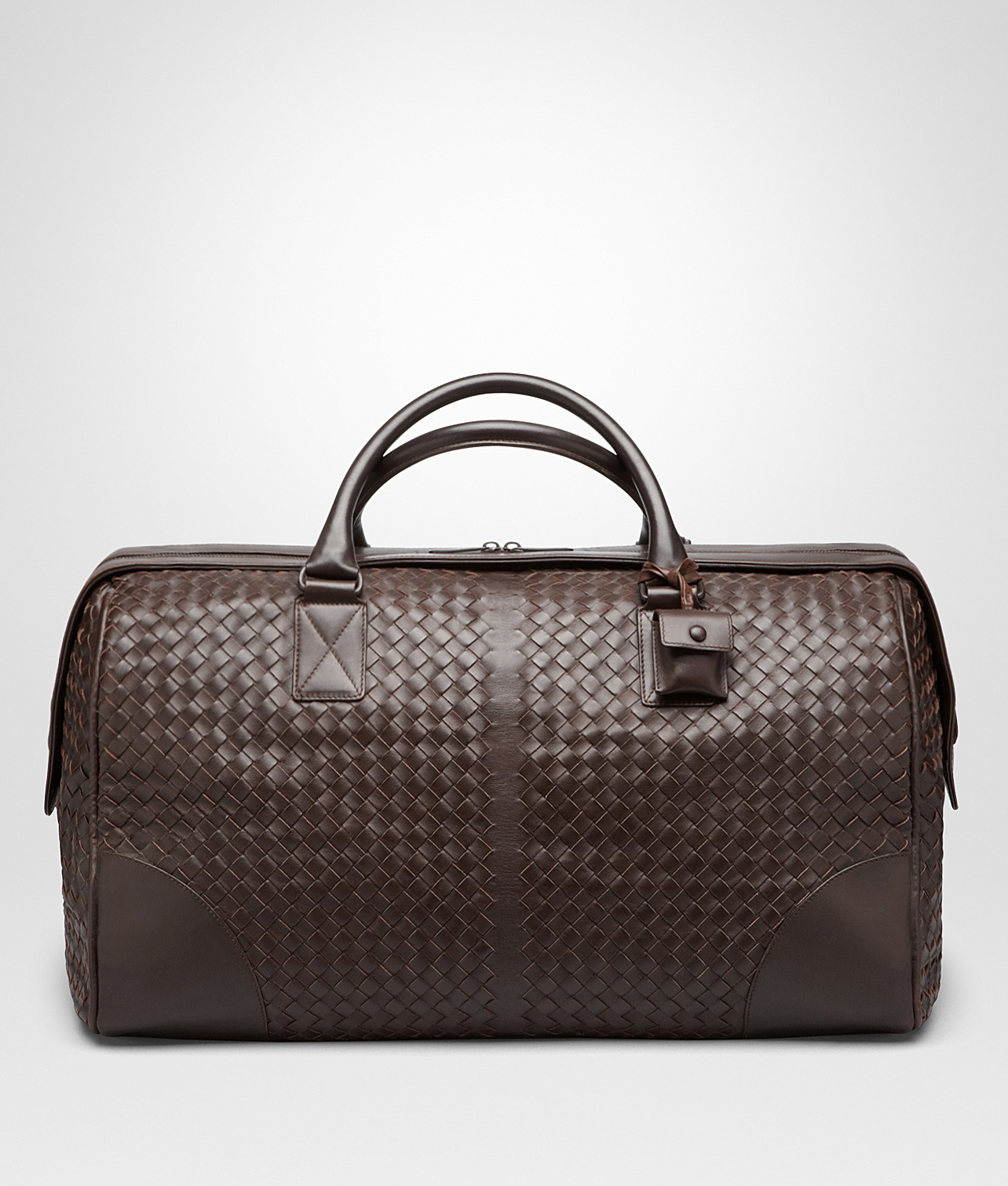 BOTTEGA VENETA - Mittelgroße Reisetasche aus VN-Leder Intrecciato Ebano