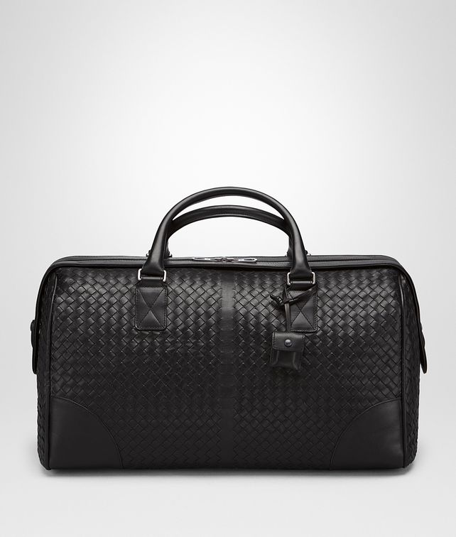 BOTTEGA VENETA MEDIUM DUFFEL BAG IN NERO INTRECCIATO VN Trolley and Carry-on bag E fp