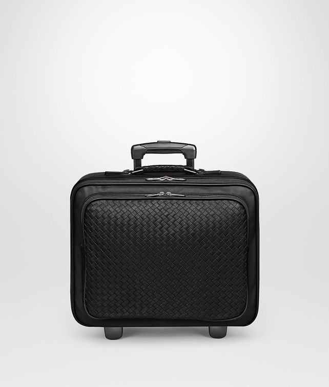BOTTEGA VENETA TROLLEY IN NERO INTRECCIATO VN Trolley and Carry-on bag E fp