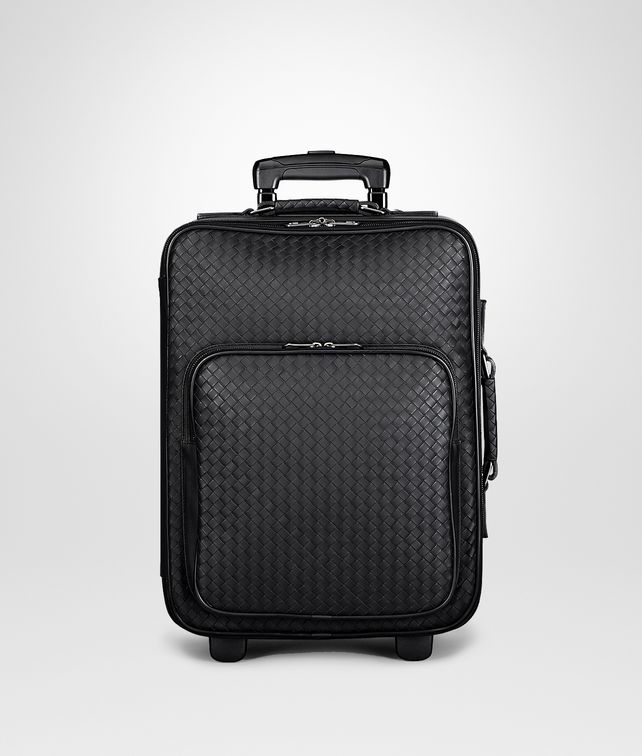 BOTTEGA VENETA TROLLEY IN NERO INTRECCIATO VN Trolley and Carry-on bag E fp