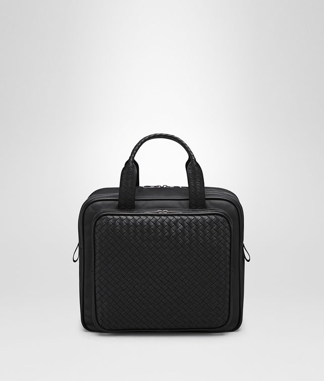 BOTTEGA VENETA BRIEFCASE IN NERO INTRECCIATO VN Trolley and Carry-on bag E fp