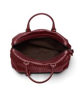 Bottega Veneta® Mittelgroße Reisetasche aus VN-Leder Intrecciato Vermillon Bottega Veneta® Mittelgroße Reisetasche aus VN-Leder Intrecciato Vermillon