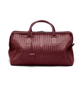 Bottega Veneta® Mittelgroße Reisetasche aus VN-Leder Intrecciato Vermillon Bottega Veneta® Mittelgroße Reisetasche aus VN-Leder Intrecciato Vermillon