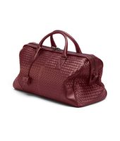 Bottega Veneta® Mittelgroße Reisetasche aus VN-Leder Intrecciato Vermillon Bottega Veneta® Mittelgroße Reisetasche aus VN-Leder Intrecciato Vermillon