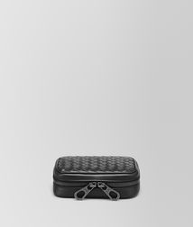 BOTTEGA VENETA - Travel Accessories, Nero Intrecciato VN Cufflink Case