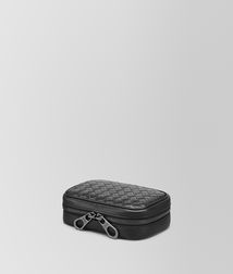 BOTTEGA VENETA - Travel Accessories, Nero Intrecciato VN Cufflink Case