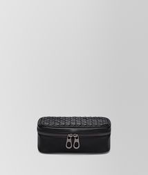 BOTTEGA VENETA - Travel Accessories, Nero Intrecciato VN Watch Case
