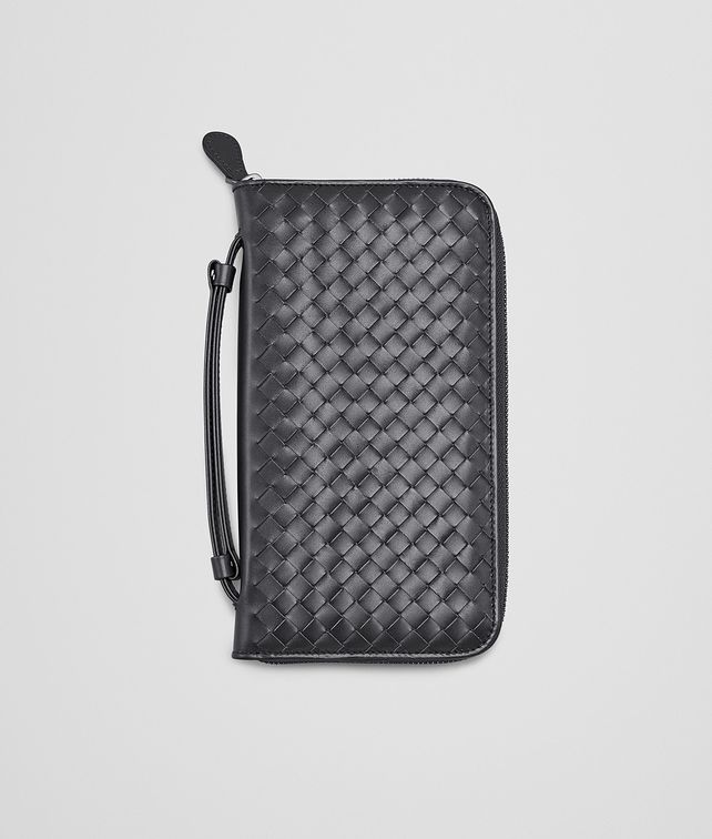 BOTTEGA VENETA Ardoise Intrecciato VN Document Case Zip Around Wallet E fp