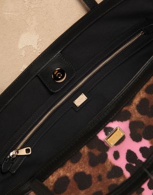 STRIPED LEOPARD-PRINT ESCAPE SHOPPING BAG - Large leather bags - Dolce&Gabbana - Winter 2014 STRIPED LEOPARD-PRINT ESCAPE SHOPPING BAG - Large leather bags - Dolce&Gabbana - Winter 2014