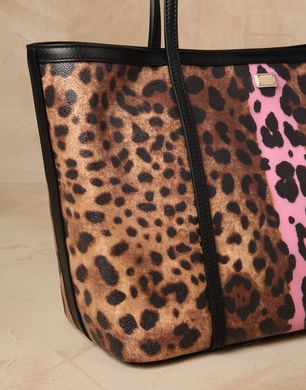 STRIPED LEOPARD-PRINT ESCAPE SHOPPING BAG - Large leather bags - Dolce&Gabbana - Winter 2014 STRIPED LEOPARD-PRINT ESCAPE SHOPPING BAG - Large leather bags - Dolce&Gabbana - Winter 2014