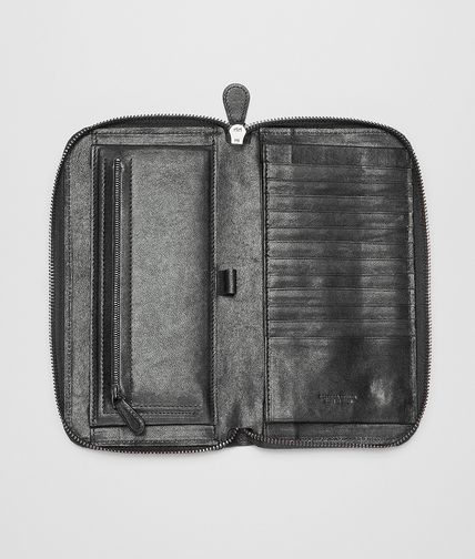 BOTTEGA VENETA - Ardoise Washed Lambskin Document Case
