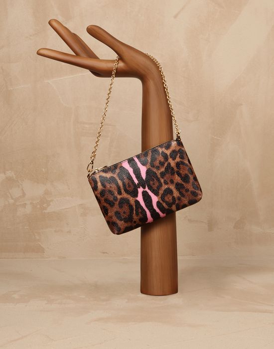 LEOPARD-PRINT STRIPED MINI BAG - Small leather bags - Dolce&Gabbana - Winter 2014 LEOPARD-PRINT STRIPED MINI BAG - Small leather bags - Dolce&Gabbana - Winter 2014