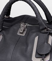 Bottega Veneta® Ardoise Buffalo Leather Metal Duffel Bottega Veneta® Ardoise Buffalo Leather Metal Duffel