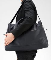 Bottega Veneta® Ardoise Buffalo Leather Metal Duffel Bottega Veneta® Ardoise Buffalo Leather Metal Duffel