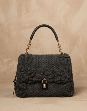 WOOL CROCHET FLOWER DOLCE BAG - Medium fabric bags - Dolce&Gabbana - Winter 2014 WOOL CROCHET FLOWER DOLCE BAG - Medium fabric bags - Dolce&Gabbana - Winter 2014