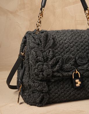 WOOL CROCHET FLOWER DOLCE BAG - Medium fabric bags - Dolce&Gabbana - Winter 2014 WOOL CROCHET FLOWER DOLCE BAG - Medium fabric bags - Dolce&Gabbana - Winter 2014
