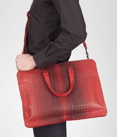 Bottega Veneta® Fraise Intreccio Match Briefcase Bottega Veneta® Fraise Intreccio Match Briefcase