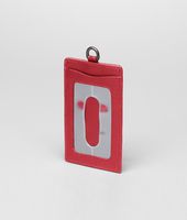 Bottega Veneta® Fraise Intrecciato Nappa Card Case Bottega Veneta® Fraise Intrecciato Nappa Card Case