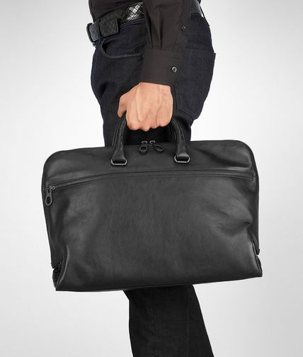BOTTEGA VENETA - NERO CALANDRE TORINO BRIEFCASE