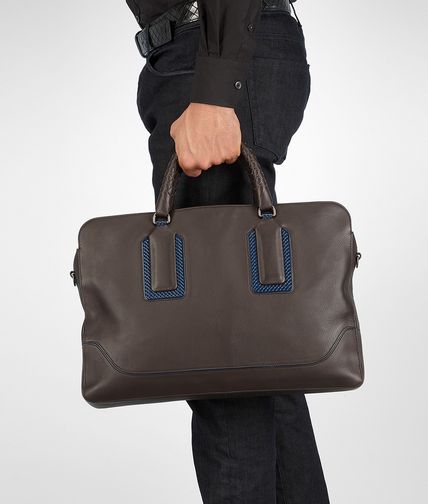BOTTEGA VENETA - EDOARDO ELECTRIQUE DRAP CALF BRIEFCASE
