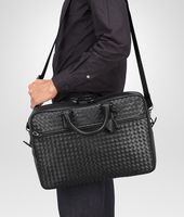 Bottega Veneta® Nero Intrecciato Vn Briefcase Bottega Veneta® Nero Intrecciato Vn Briefcase
