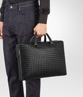 Bottega Veneta® Nero Intrecciato Light Calf Briefcase Bottega Veneta® Nero Intrecciato Light Calf Briefcase