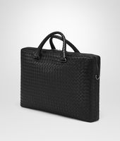 Bottega Veneta® Nero Intrecciato Light Calf Briefcase Bottega Veneta® Nero Intrecciato Light Calf Briefcase