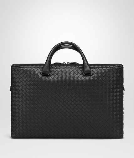 BOTTEGA VENETA - AKTENTASCHE AUS LEICHTEM KALBSLEDER INTRECCIATO NERO
