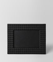 Bottega Veneta® Nero Intrecciato Nappa Medium Photo Frame Bottega Veneta® Nero Intrecciato Nappa Medium Photo Frame