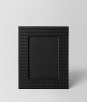 Bottega Veneta® Nero Intrecciato Nappa Medium Photo Frame Bottega Veneta® Nero Intrecciato Nappa Medium Photo Frame