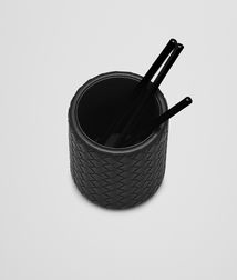 BOTTEGA VENETA - Living, Nero Intrecciato Nappa Pencil Holder