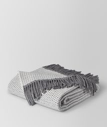 BOTTEGA VENETA - Living, Anthracite Ivory Cashmere Blanket
